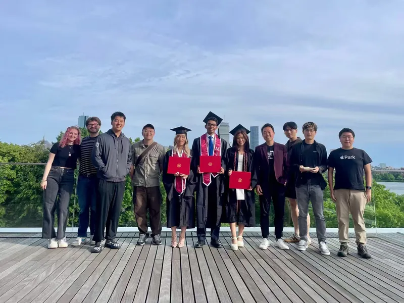 Group photo during MIT commencement 2025